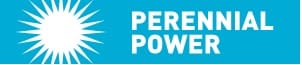 Logo with sunburst and "Perennial Power" text.